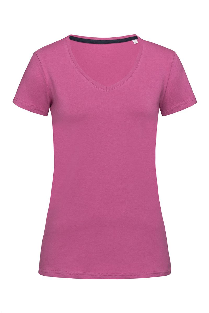 Majica, KR, V-Neck, CLAIRE, ženska, 170gr, cupcake pink, L