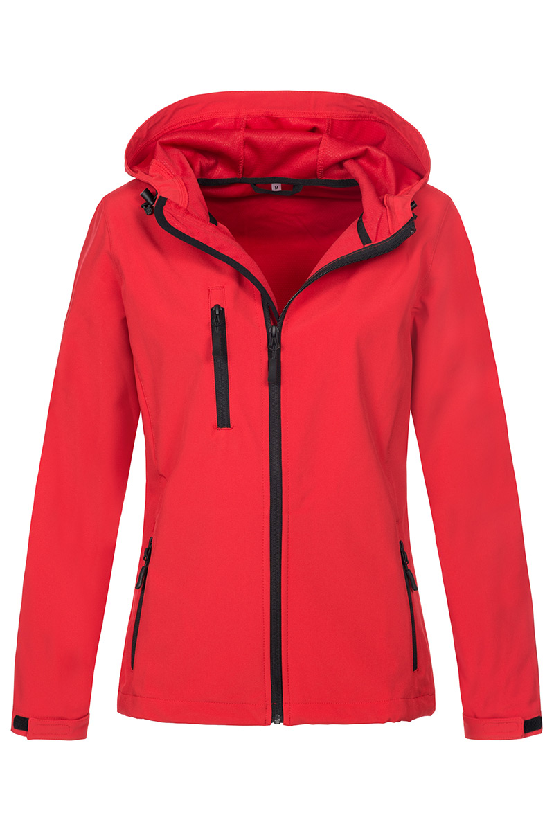 Jakna Active Softest Shell Hooded, ženska, crvena, M, POKLON UZ NARUDŽBU- NIJE NA PRODAJU!