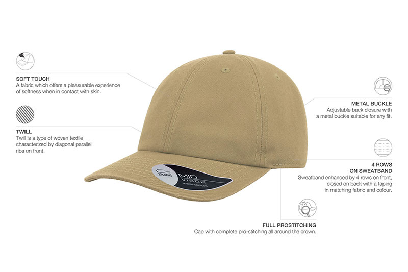 Kapa, Dad hat, metalna kopča, khaki