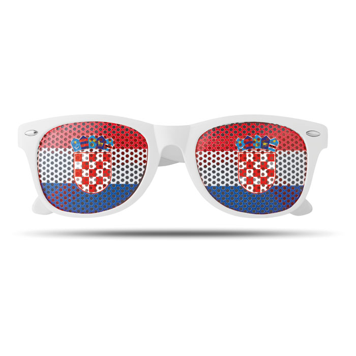 Naočale, navijačke, Croatia, bijele