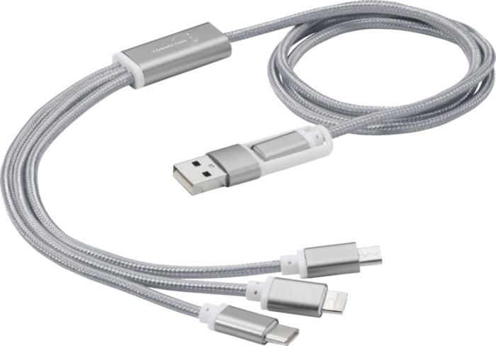 USB kablovi za punjenje, 5 u 1, 100cm, sivi