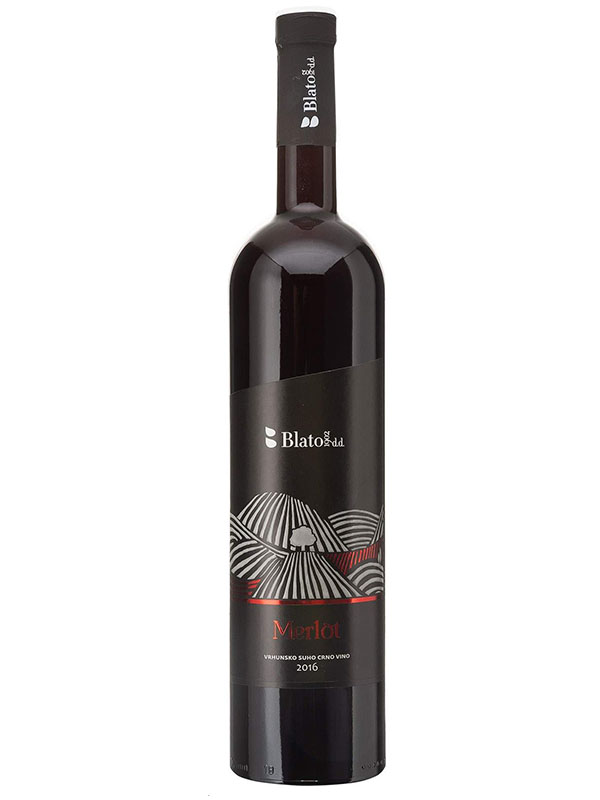 Vino, vrhunsko crno, Merlot Blato 0,75l  butelja